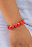 Paparazzi Starting OVAL - Red Bracelet