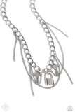 Paparazzi Against the LOCK - Silver Necklace