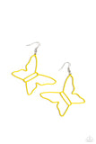 Paparazzi Soaring Silhouettes - Yellow Earring