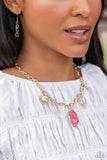 Paparazzi Geode Glam - Pink Necklace