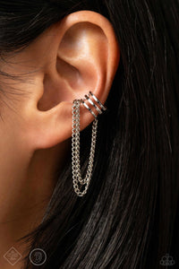 Paparazzi Unlocked Perfection - Silver Earring