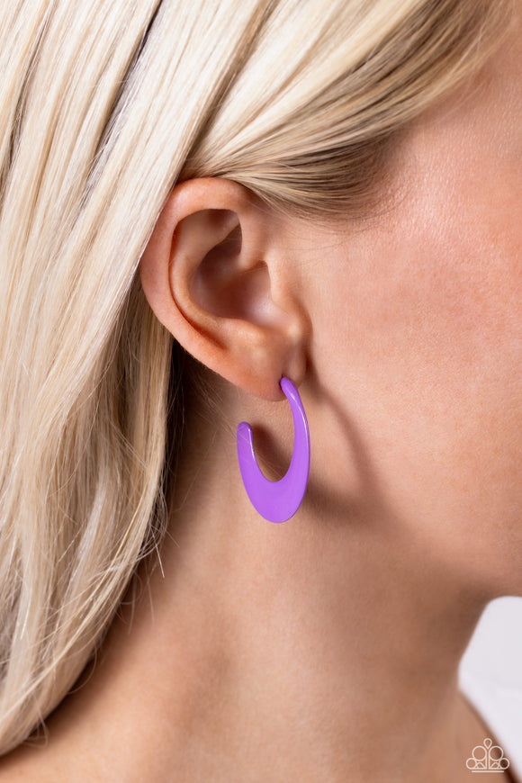 Paparazzi Fun-Loving Feature - Purple Earring