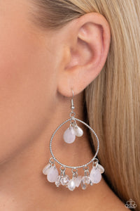 Paparazzi Elite Expression - White Earring