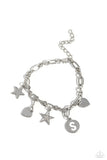 Paparazzi Legacy Letters - White - S Bracelet