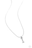 Paparazzi Letter of the Law - White - I Necklace