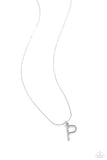 Paparazzi Letter of the Law - White - P Necklace