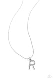 Paparazzi Letter of the Law - White - R Necklace