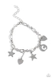 Paparazzi Legacy Letters - White - C Bracelet