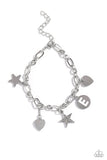 Paparazzi Legacy Letters - White - E Bracelet