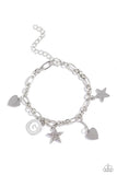 Paparazzi Legacy Letters - White - G Bracelet