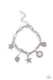 Paparazzi Legacy Letters - White - H Bracelet