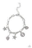 Paparazzi Legacy Letters - White - I Bracelet