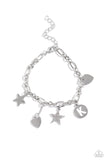 Paparazzi Legacy Letters - White - K Bracelet