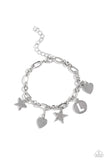 Paparazzi Legacy Letters - White - L Bracelet