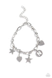 Paparazzi Legacy Letters - White - N Bracelet