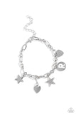 Paparazzi Legacy Letters - White - R Bracelet
