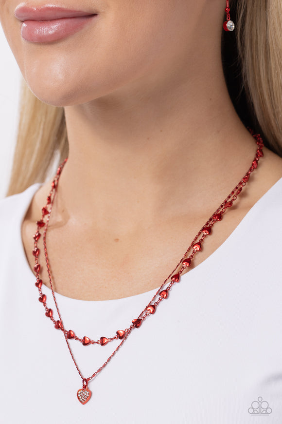 Paparazzi Cupid Combo - Red Necklace