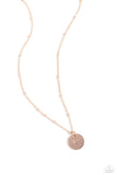Paparazzi Initial Elegance - Rose Gold - C Necklace