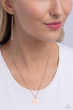 Paparazzi Initial Elegance - Rose Gold - C Necklace