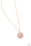 Paparazzi Initial Elegance - Rose Gold - D Necklace