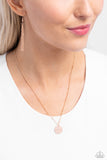 Paparazzi Initial Elegance - Rose Gold - D Necklace