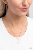 Paparazzi Initial Elegance - Rose Gold - E Necklace