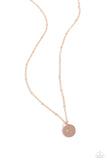 Paparazzi Initial Elegance - Rose Gold - G Necklace