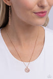 Paparazzi Initial Elegance - Rose Gold - G Necklace