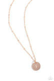 Paparazzi Initial Elegance - Rose Gold - I Necklace