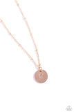 Paparazzi Initial Elegance - Rose Gold - K Necklace