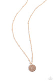 Paparazzi Initial Elegance - Rose Gold - L Necklace