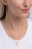 Paparazzi Initial Elegance - Rose Gold - M Necklace