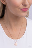 Paparazzi Initial Elegance - Rose Gold - P Necklace