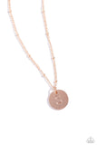Paparazzi Initial Elegance - Rose Gold - S Necklace
