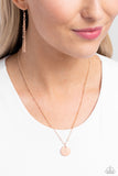 Paparazzi Initial Elegance - Rose Gold - T Necklace