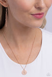 Paparazzi Initial Elegance - Rose Gold - U Necklace