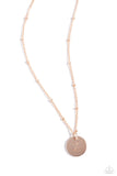 Paparazzi Initial Elegance - Rose Gold - X Necklace