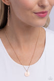 Paparazzi Initial Elegance - Rose Gold - X Necklace