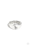 Paparazzi Monogram Memento - Silver - B Ring