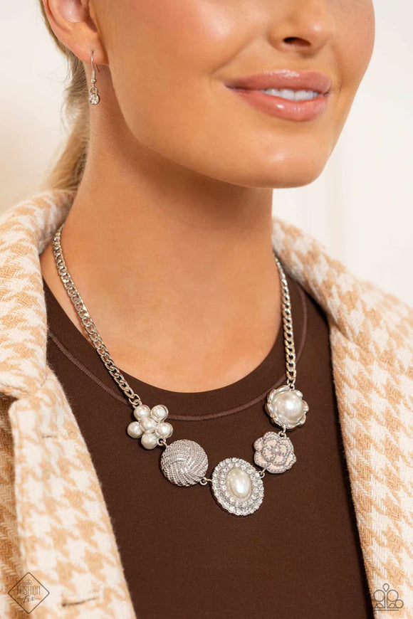 Paparazzi Sophisticated Style - White Necklace