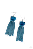 Paparazzi Dreaming Of TASSELS - Blue Earring