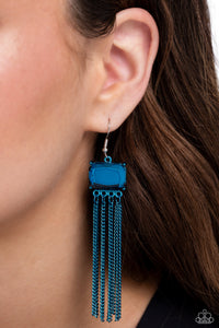 Paparazzi Dreaming Of TASSELS - Blue Earring