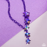 Paparazzi Star-Crossed Sparkle - Purple Necklace