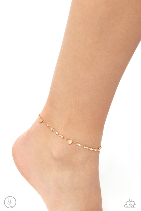 Paparazzi Highlighting My Heart - Gold Anklet