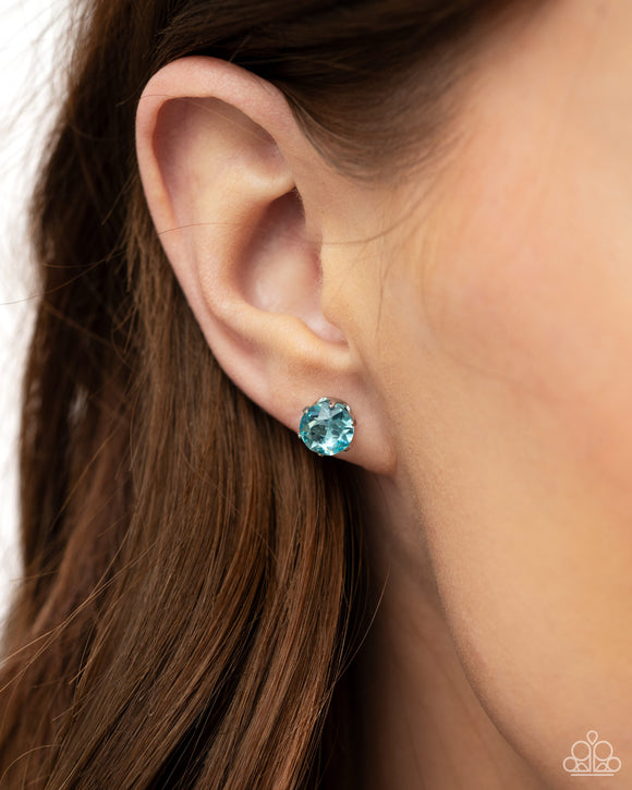 Paparazzi Breathtaking Birthstone March - Blue Earring