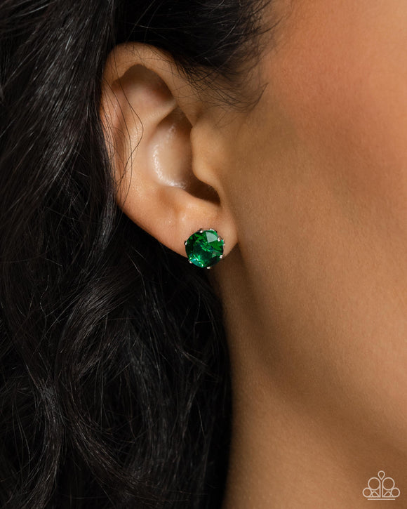Paparazzi Breathtaking Birthstone May - Green Earring