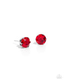 Paparazzi Breathtaking Birthstone July - Red Earring