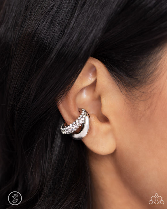 Paparazzi Sizzling Spotlight - White Earring