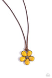 Paparazzi Budding Badlands - Yellow Necklace