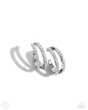Paparazzi Monochromatic Mystique - White Earring